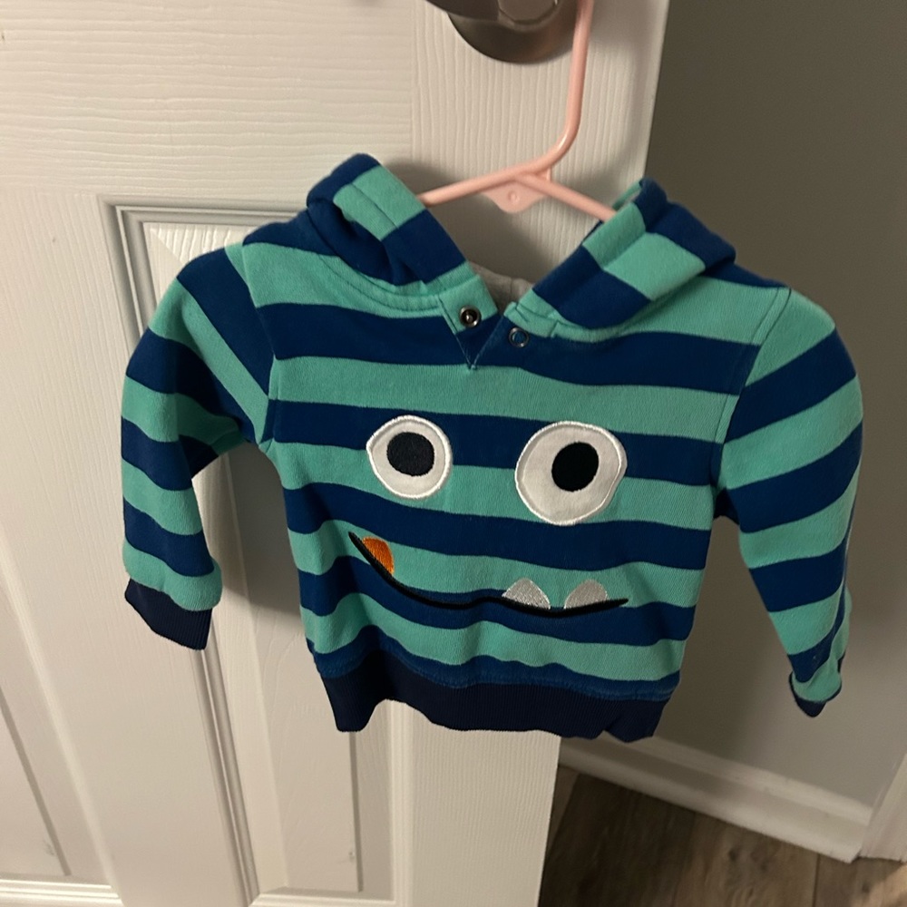 Unisex monster hoodie. Size 12m